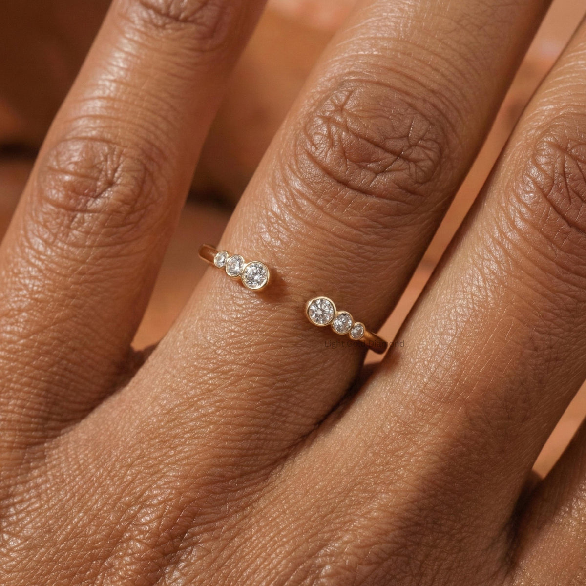 Round Cut Lab Grown Diamond Bezel Set Band For Gift