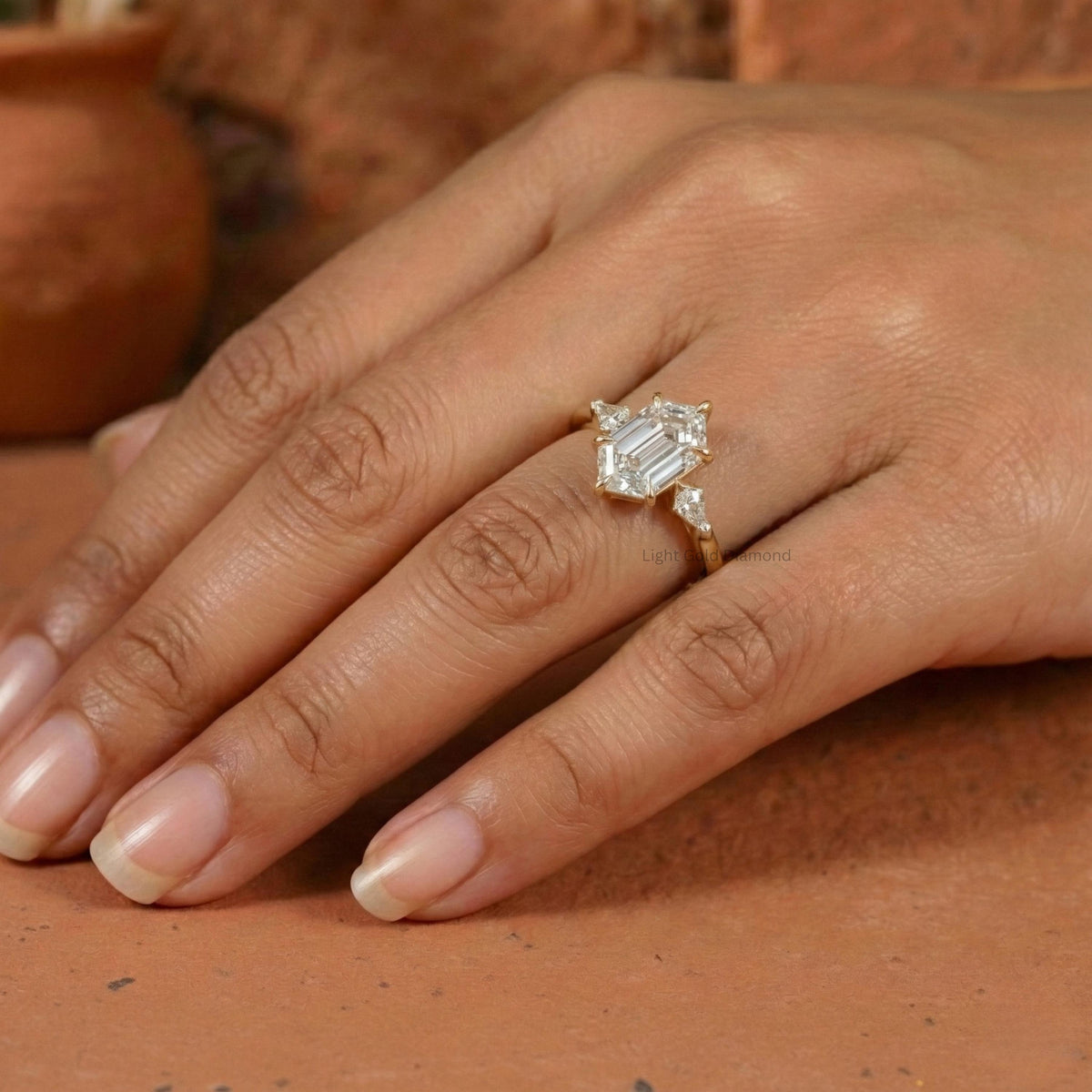 IGI Certified Hexagon Lab Grown Diamond Ring