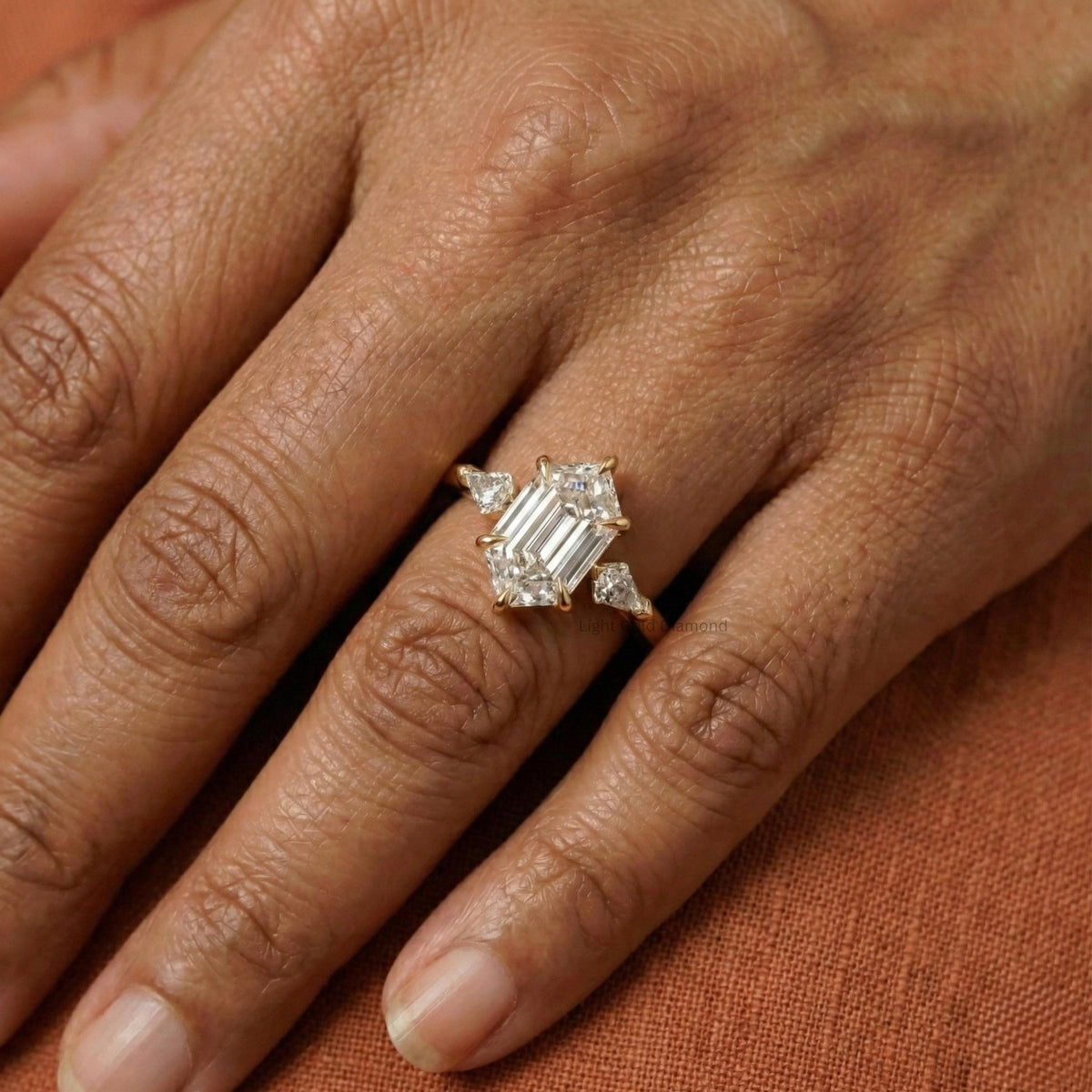 IGI Certified Hexagon Lab Grown Diamond Ring