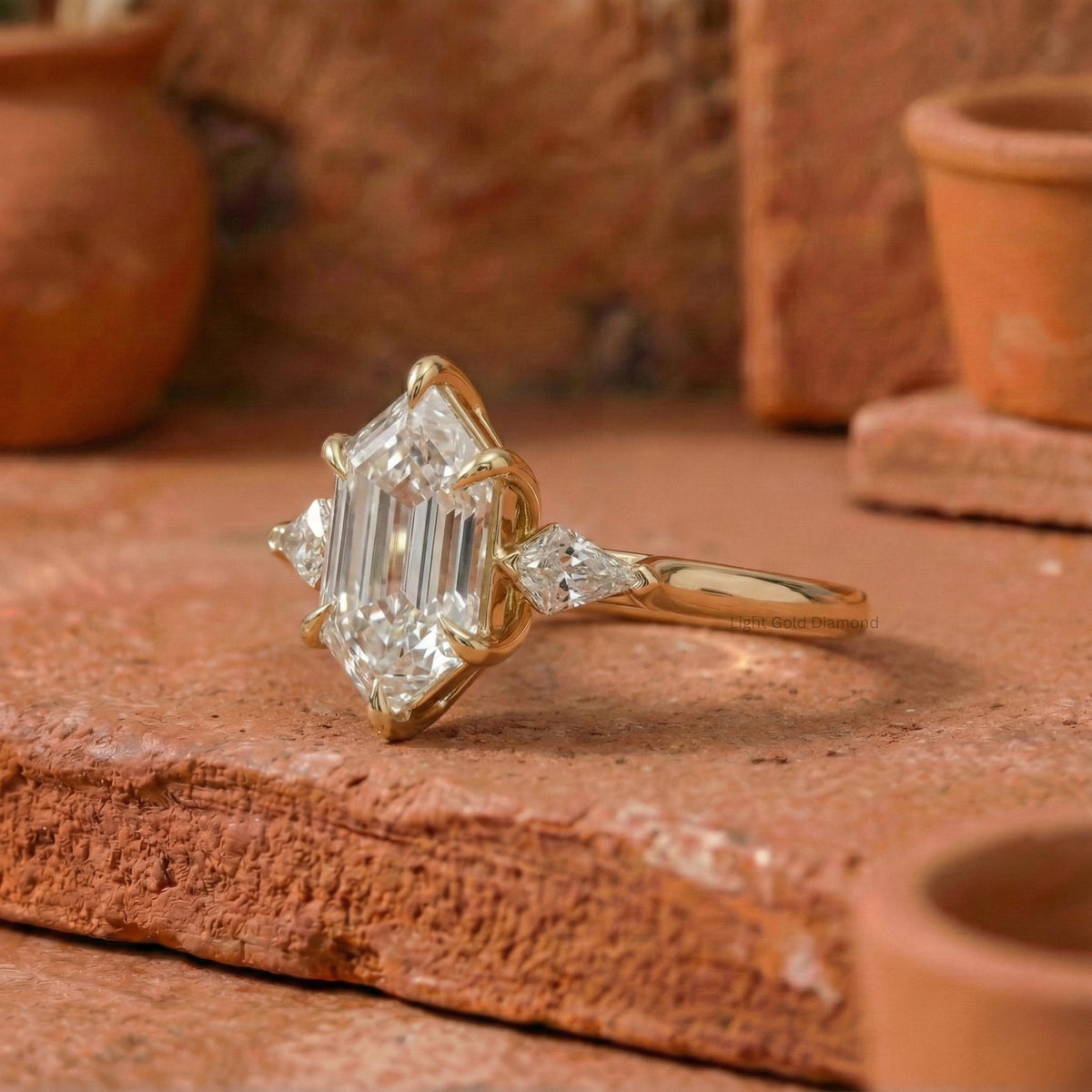 IGI Certified Hexagon Lab Grown Diamond Ring