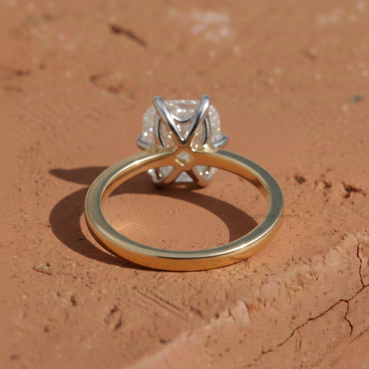 1.00 TO 3.00 CT Square Cushion Cut Lab Grown Diamond Solitaire Ring