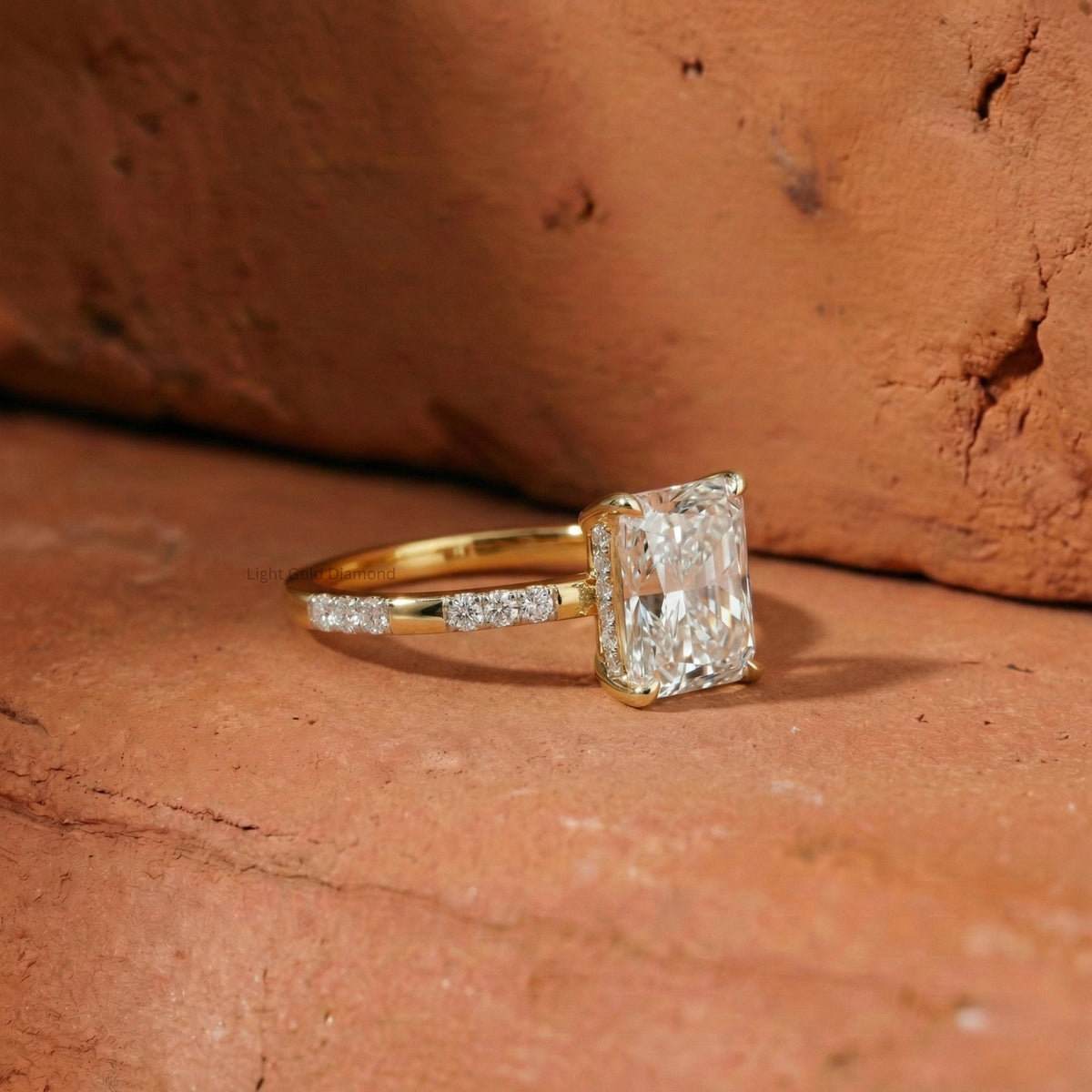 IGI Certified Radiant Cut Lab Grown Diamond Ring
