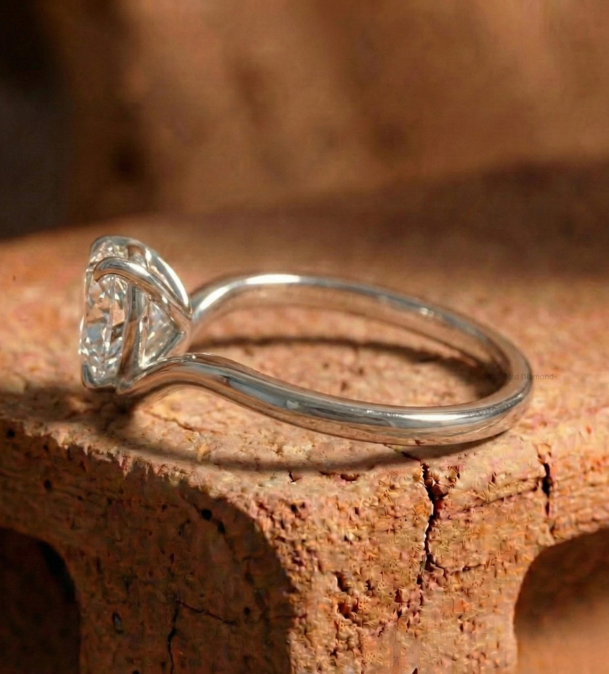 Pear Cut Lab Grown Diamond Engagement Ring