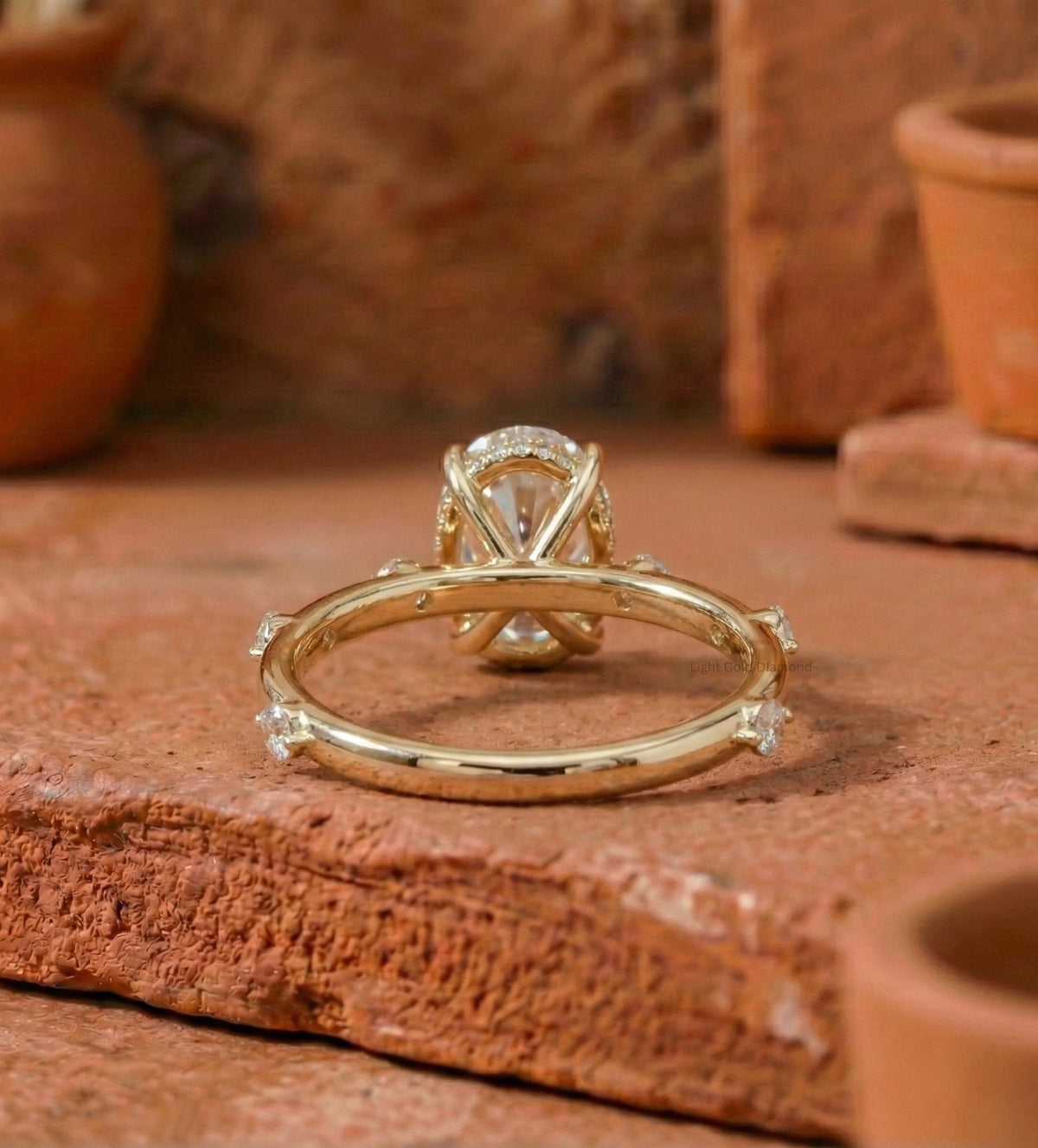 Lab Grown Oval Diamond Engagement Ring