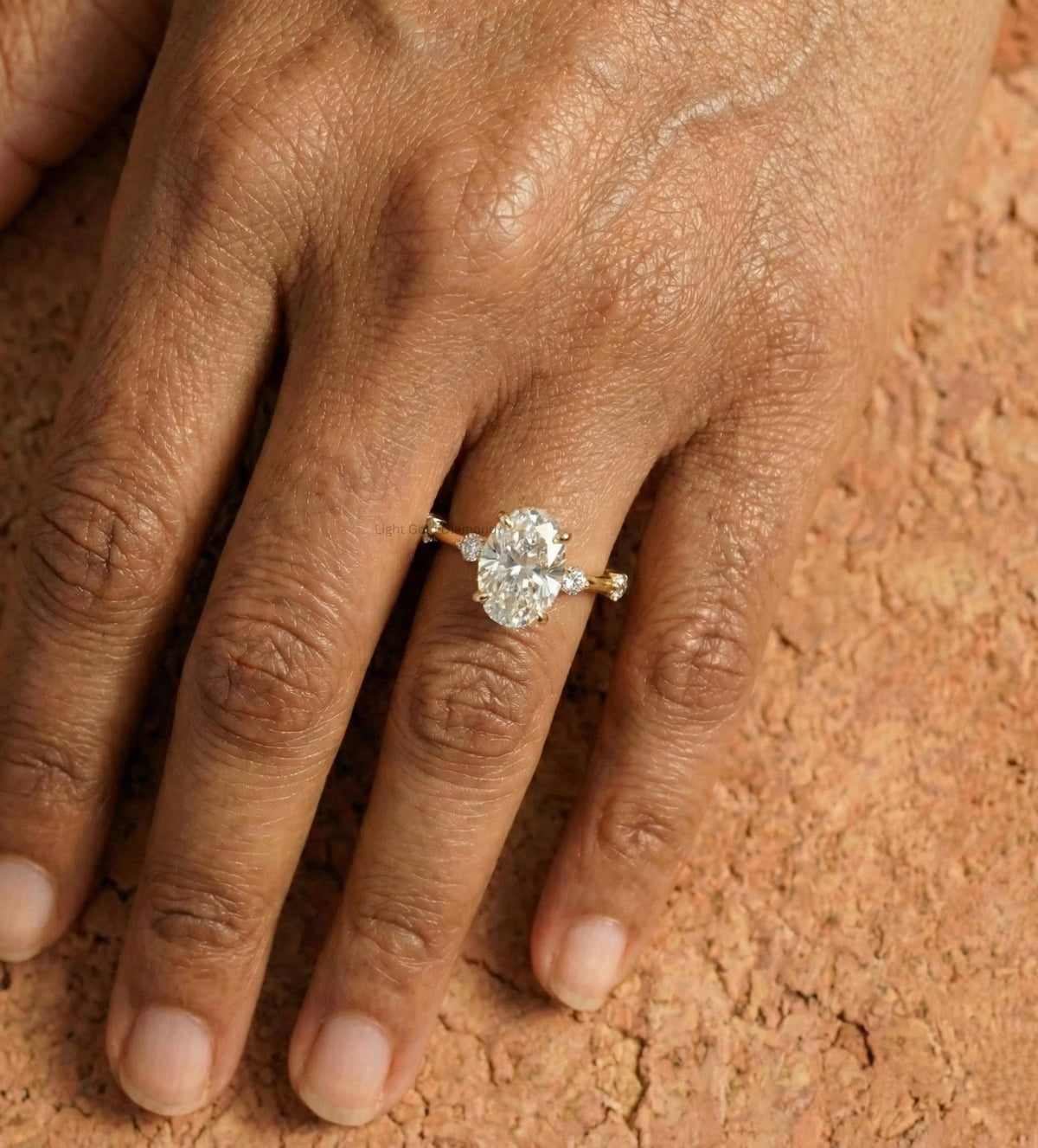 Lab Grown Oval Diamond Engagement Ring