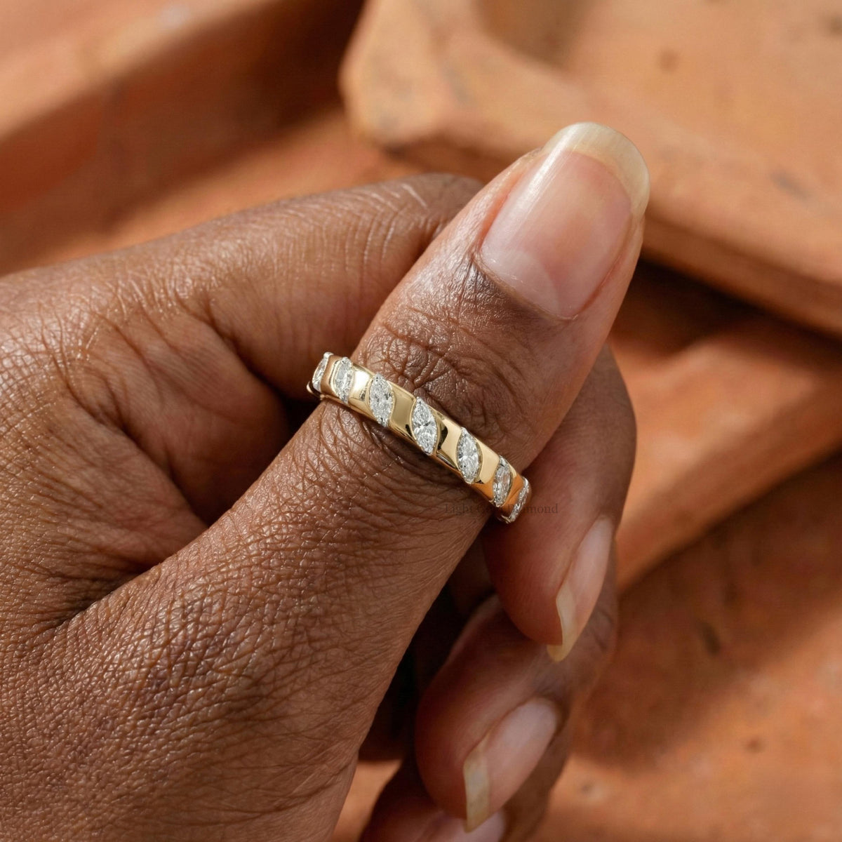 Marquise & Round Cut Lab Grown Diamond Eternity Band