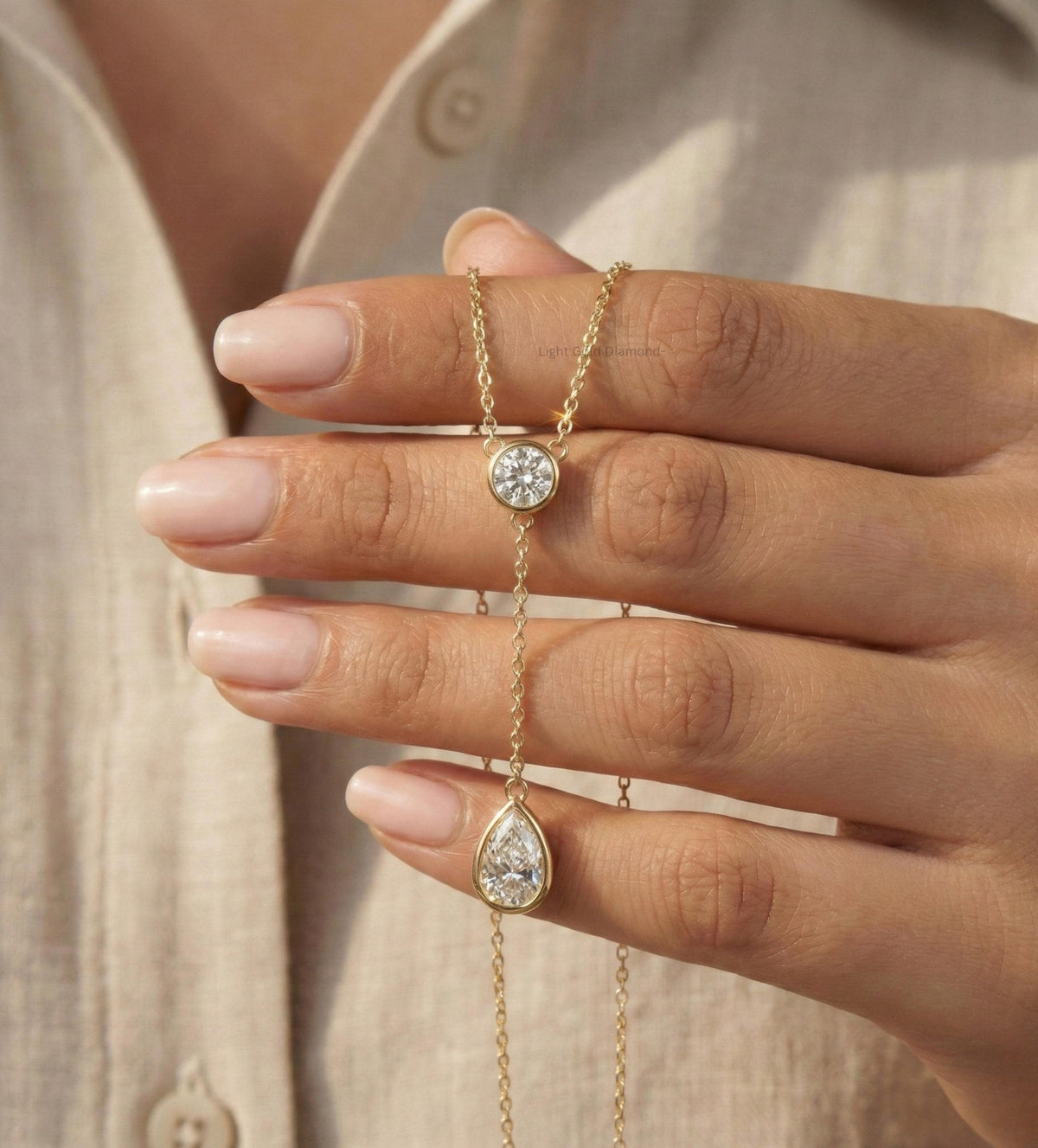 Lab Grown Diamond Lariat Necklace