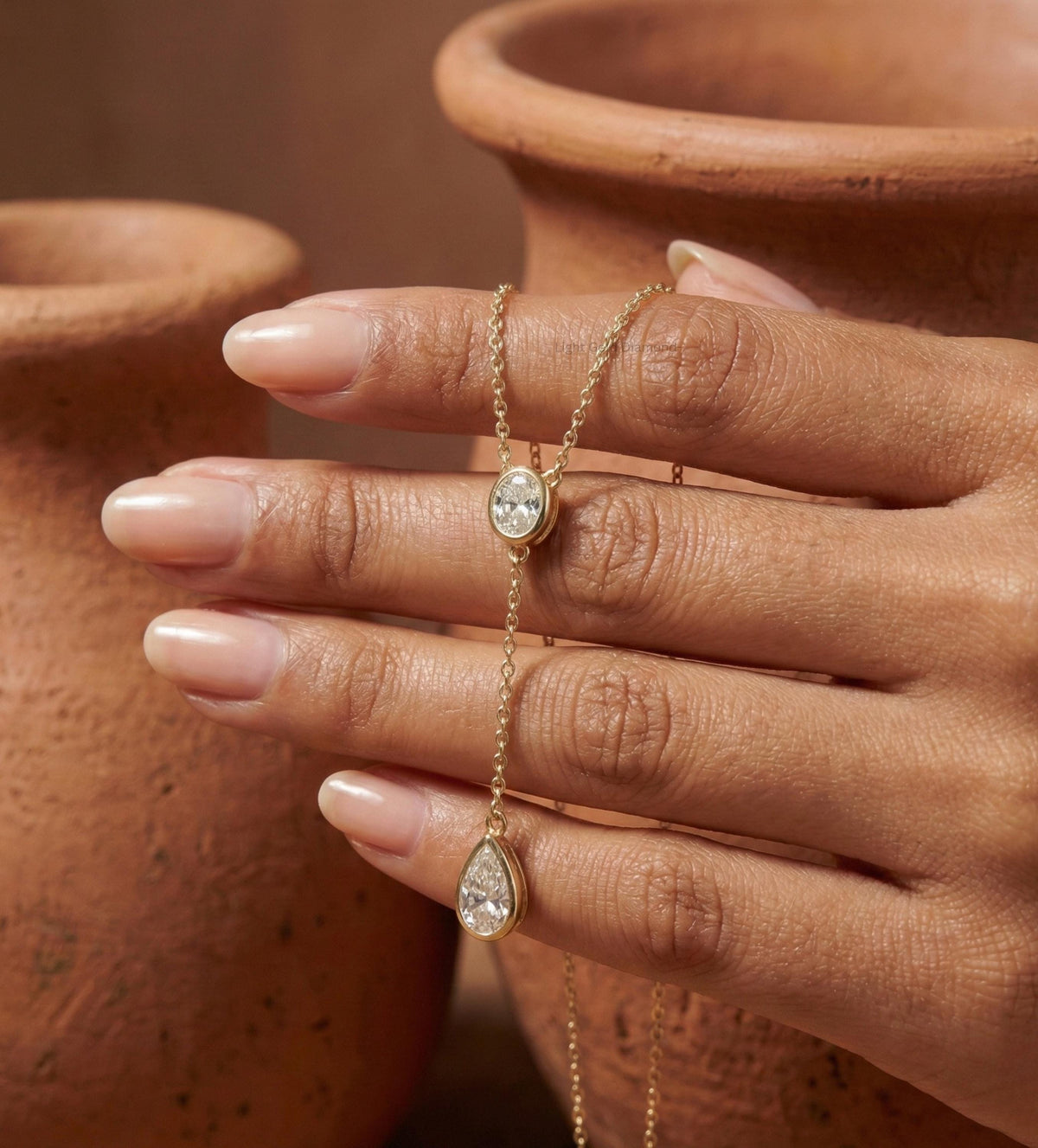 Lab Grown Diamond Lariat Necklace
