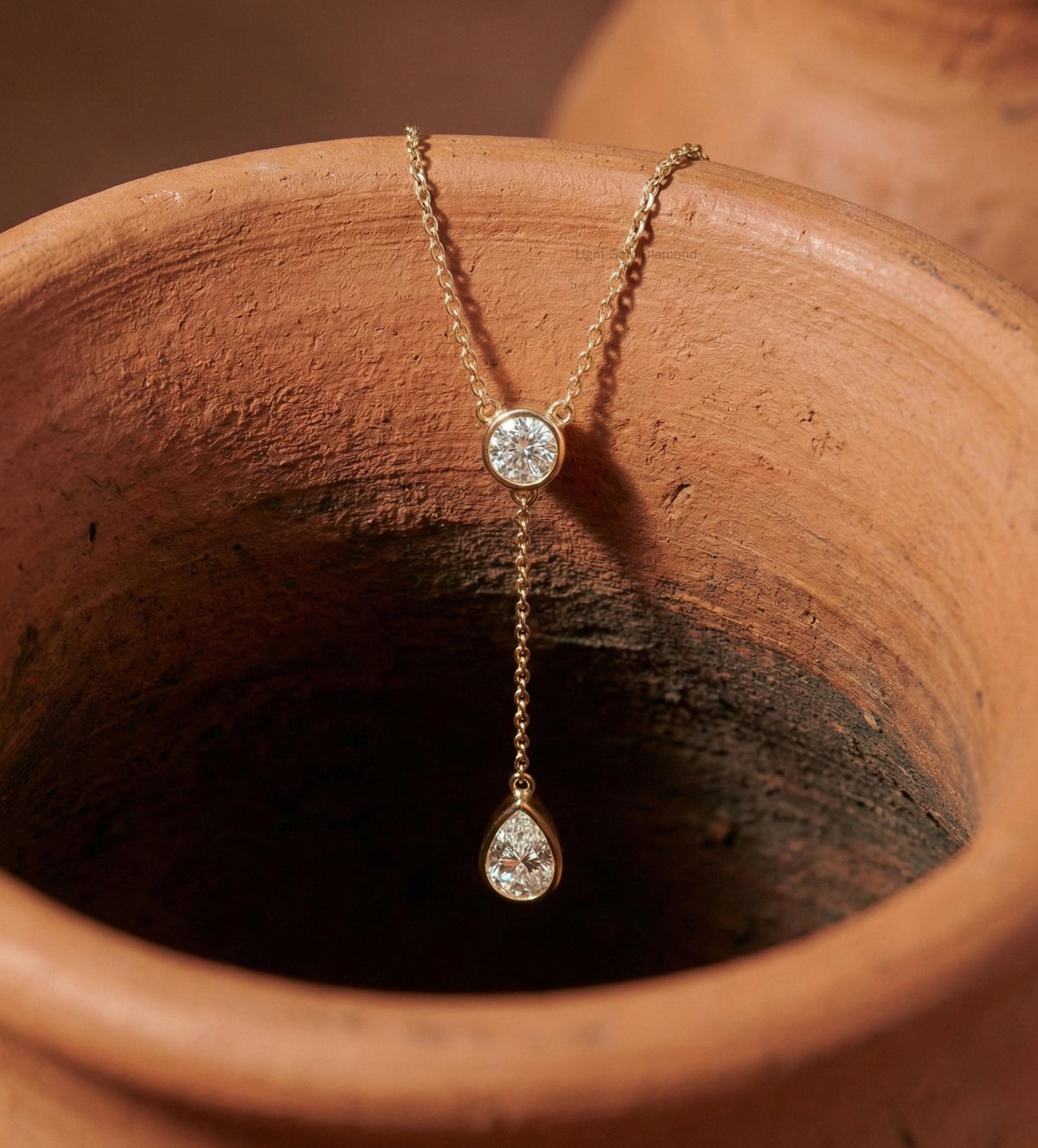 Lab Grown Diamond Lariat Necklace