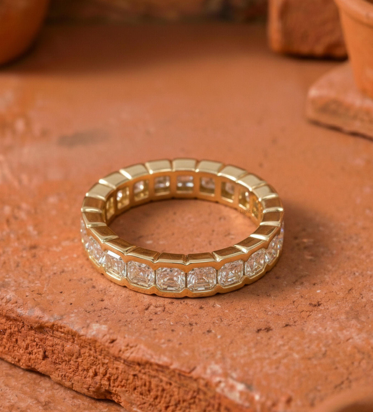 Asscher Cut Lab-Grown Diamond Eternity Band