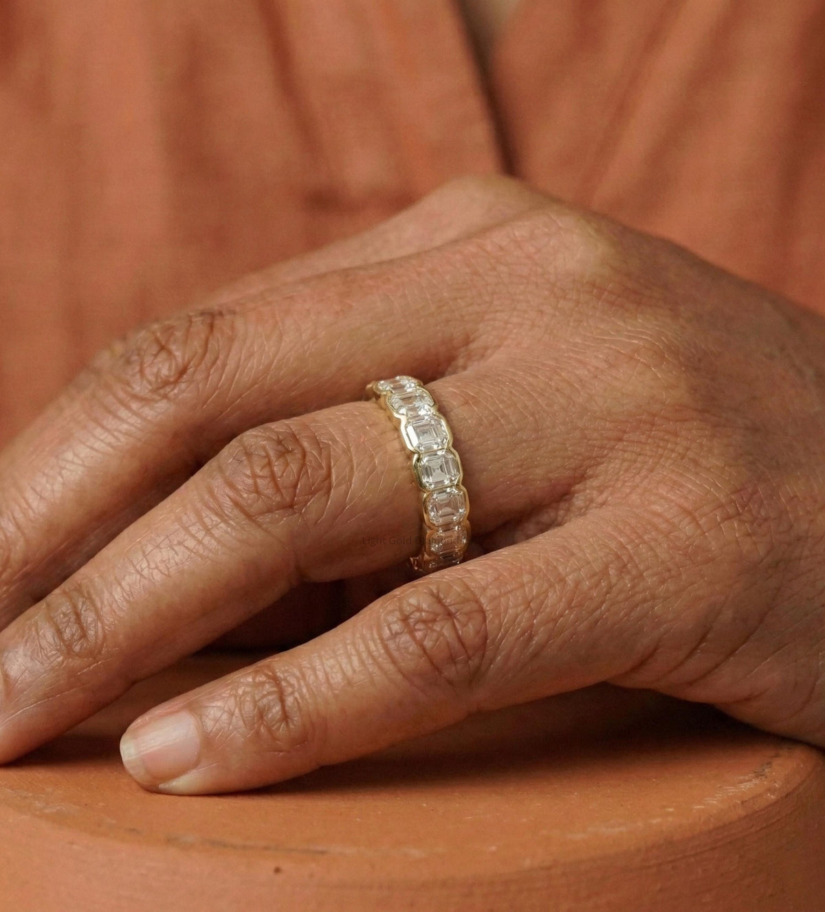 Asscher Cut Lab-Grown Diamond Eternity Band