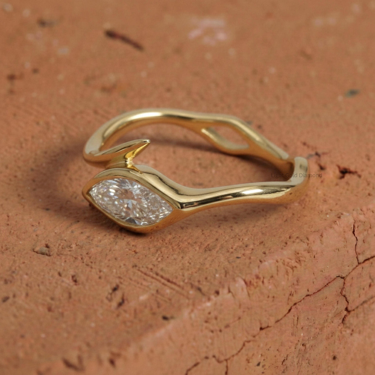 Lab Diamond Marquise Engagement Ring