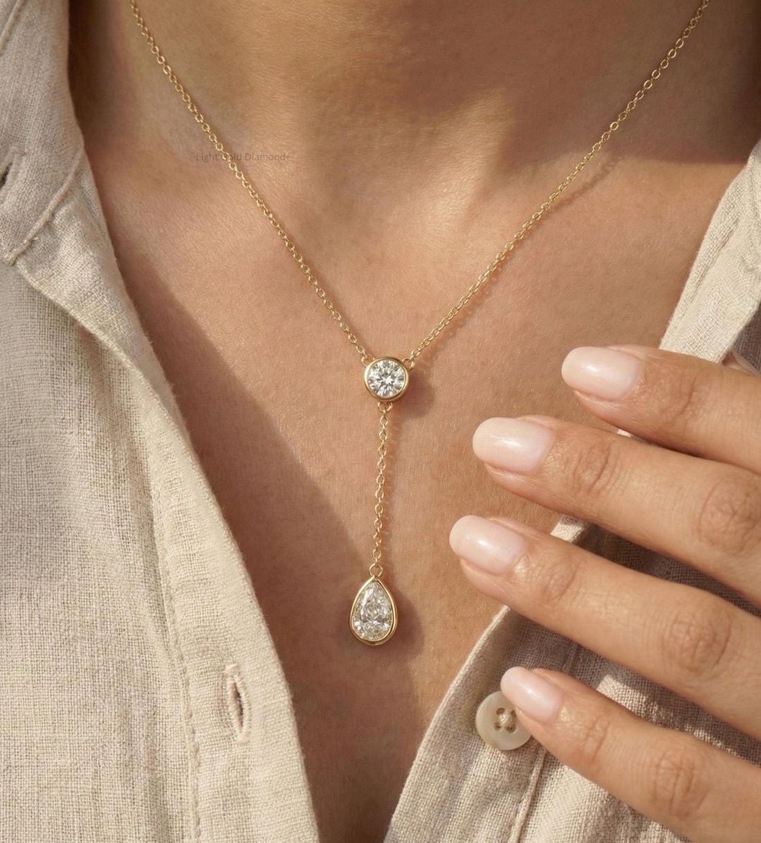 Lab Grown Diamond Lariat Necklace