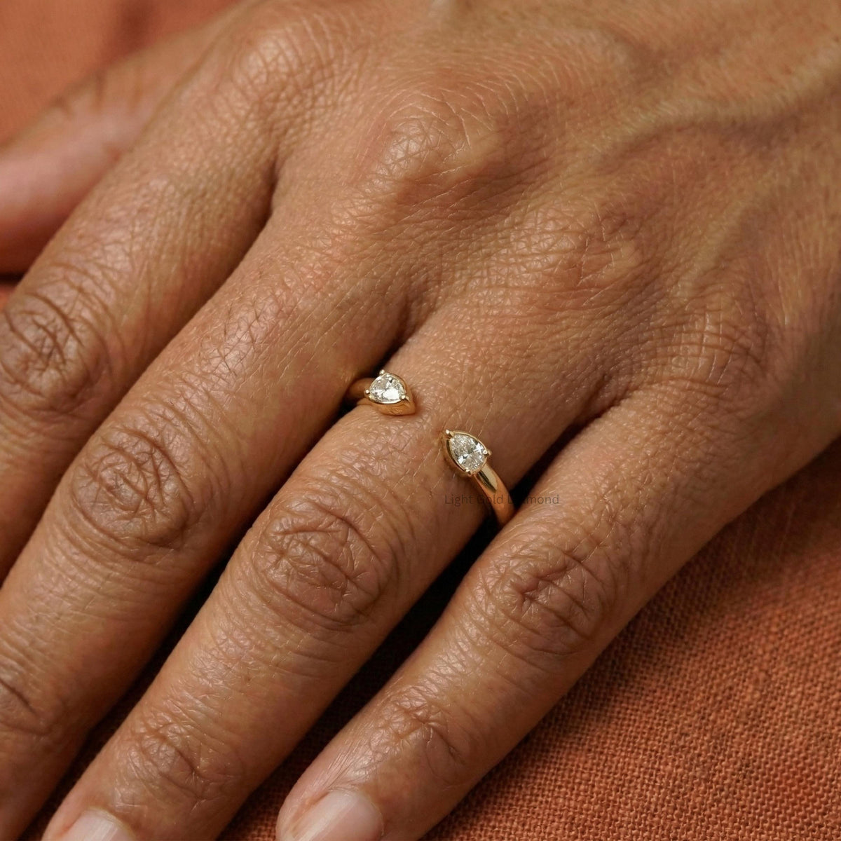 Pear Diamond Open Band
