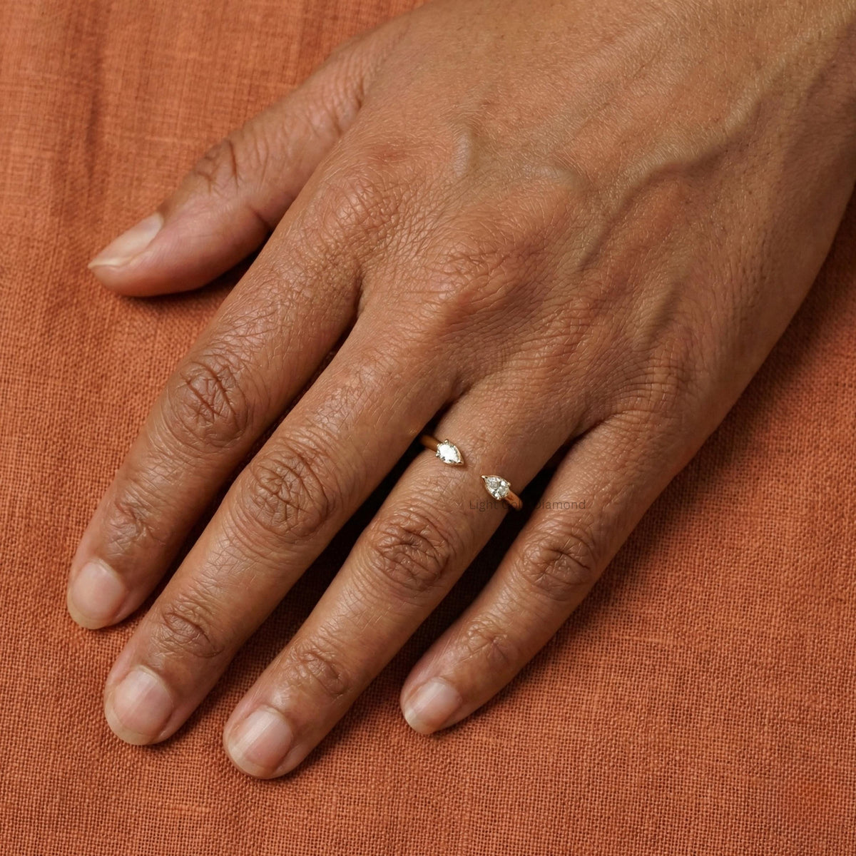 Pear Diamond Open Band