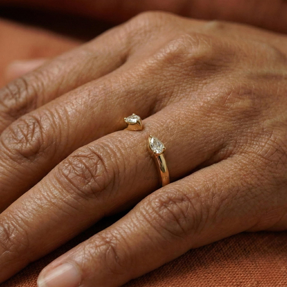 Pear Diamond Open Band