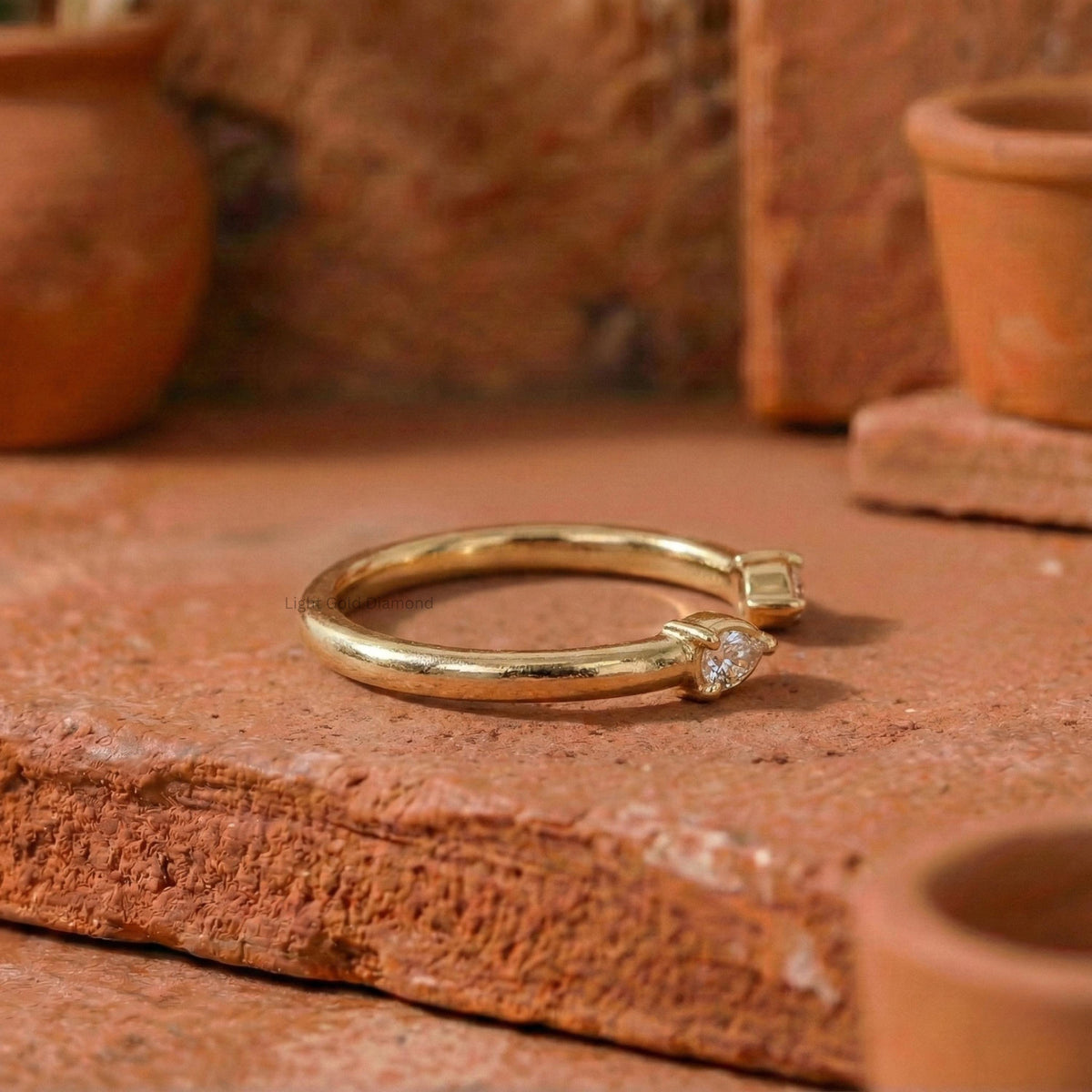 Pear Diamond Open Band