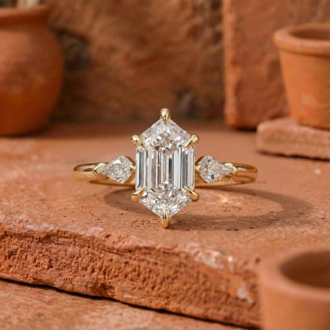 IGI Certified Hexagon Lab Grown Diamond Ring