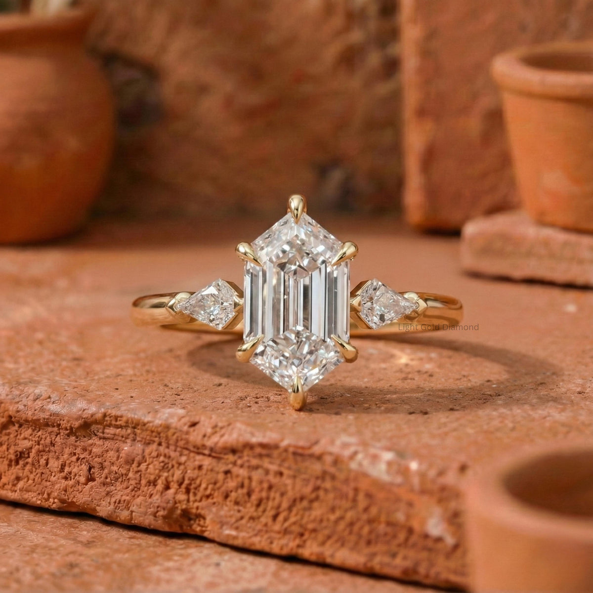 IGI Certified Hexagon Lab Grown Diamond Ring