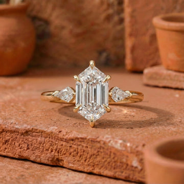 IGI Certified Hexagon Lab Grown Diamond Ring