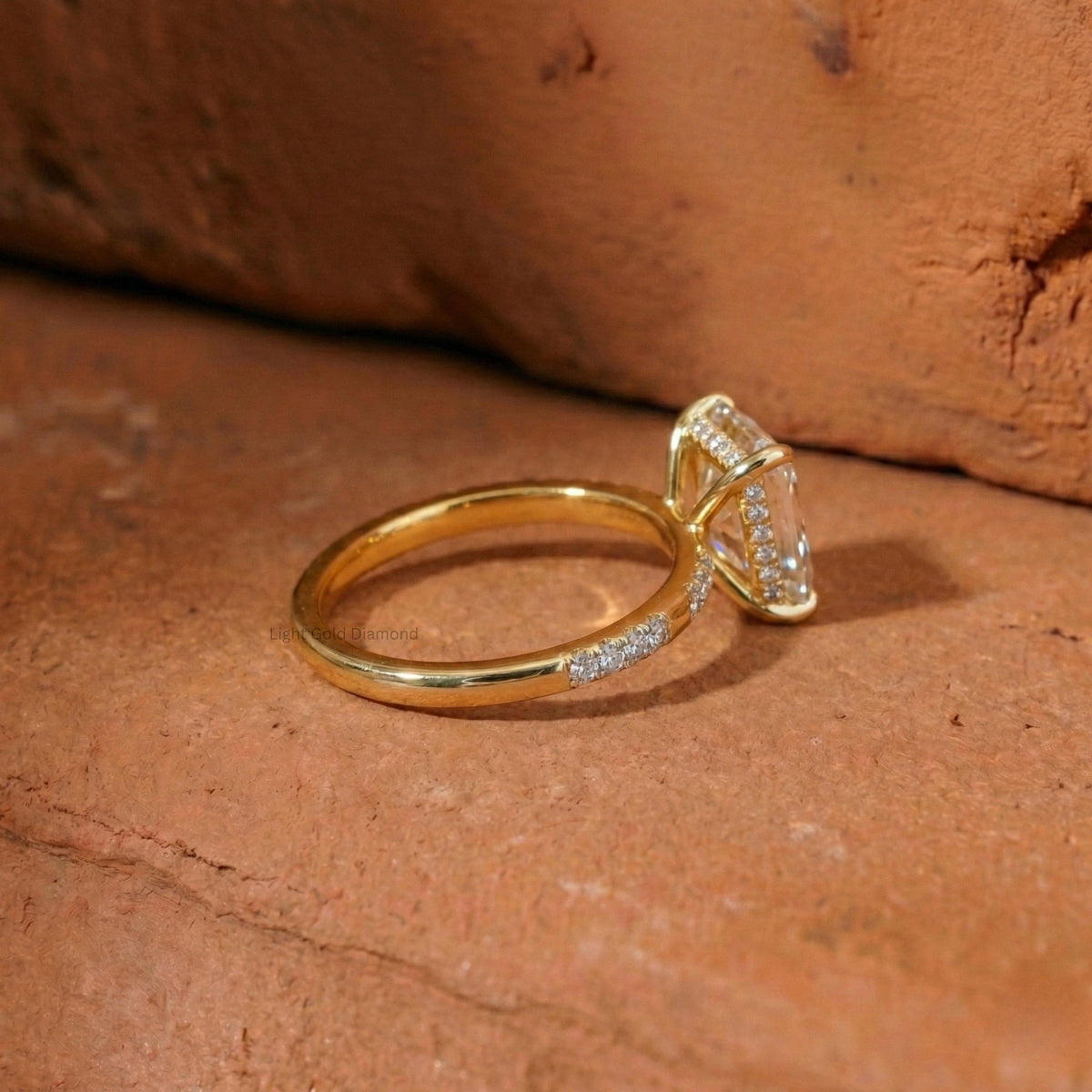 IGI Certified Radiant Cut Lab Grown Diamond Ring