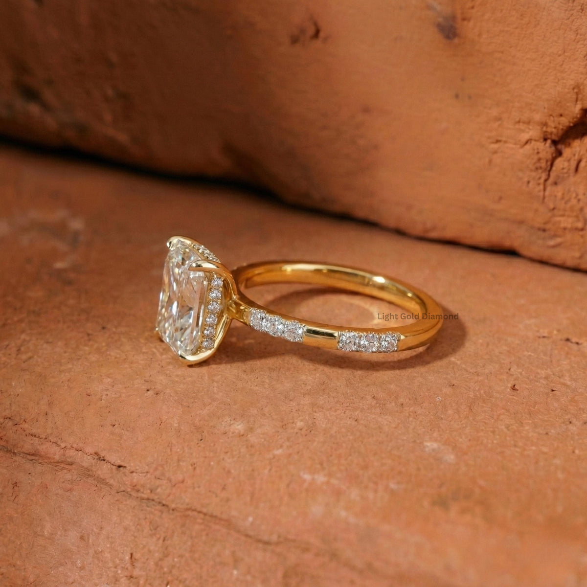 IGI Certified Radiant Cut Lab Grown Diamond Ring