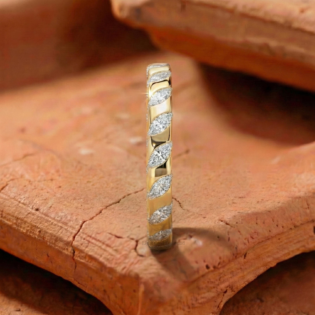 Marquise & Round Cut Lab Grown Diamond Eternity Band