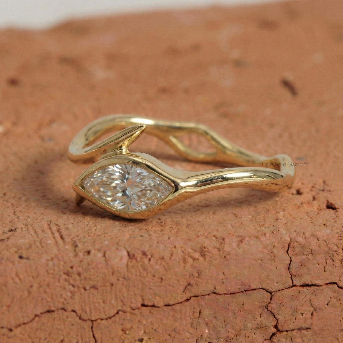 Lab Diamond Marquise Engagement Ring