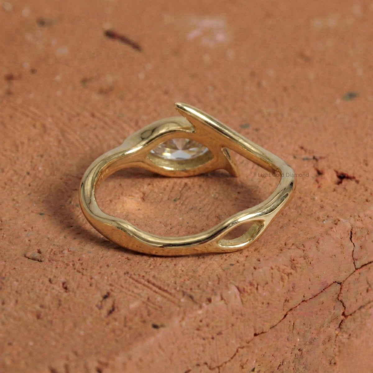 Lab Diamond Marquise Engagement Ring