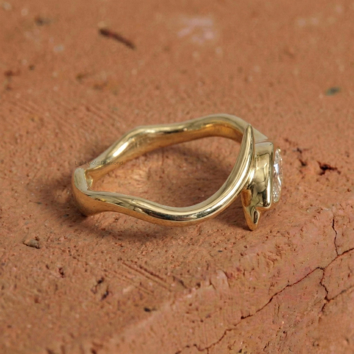 Lab Diamond Marquise Engagement Ring