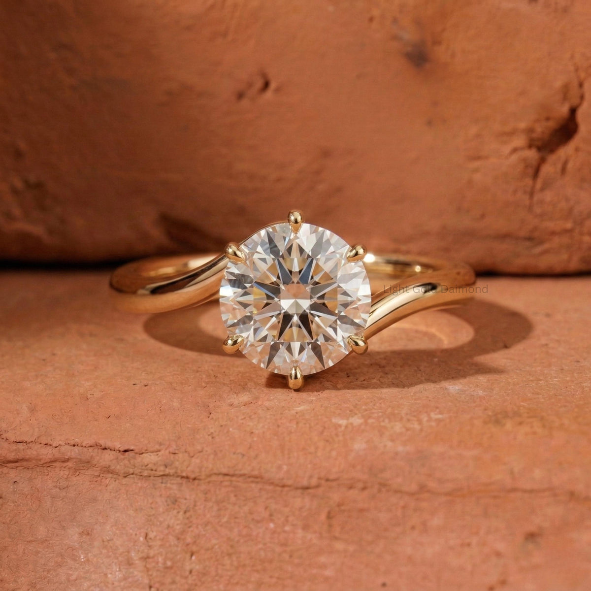 Lab Grown Round Diamond Solitaire Engagement Ring