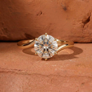 Lab Grown Round Diamond Solitaire Engagement Ring