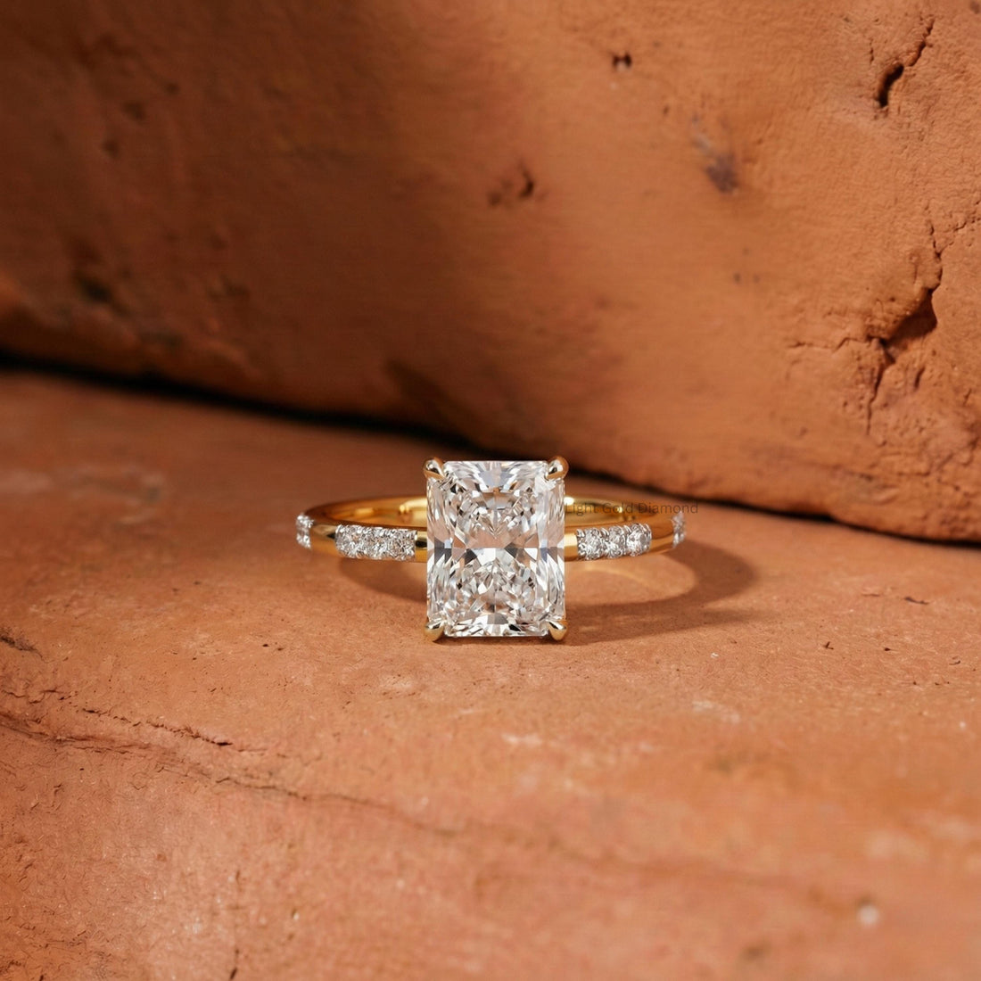 IGI Certified Radiant Cut Lab Grown Diamond Ring