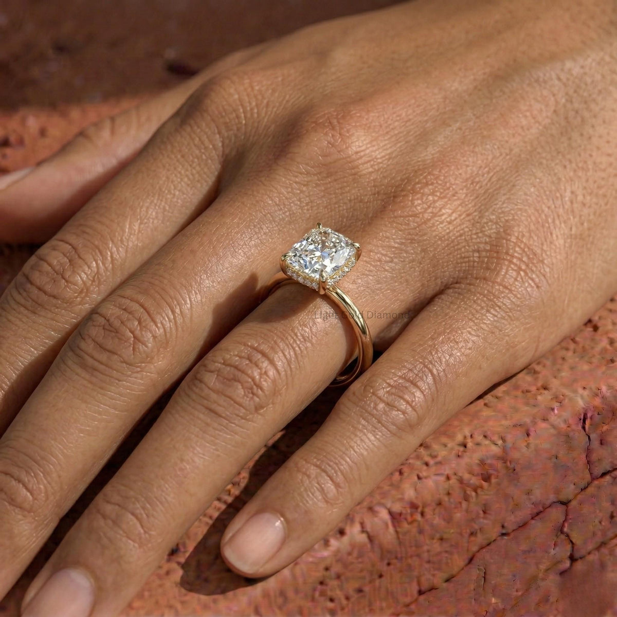 Radiant Cut Lab Grown Diamond Solitaire Engagement Ring