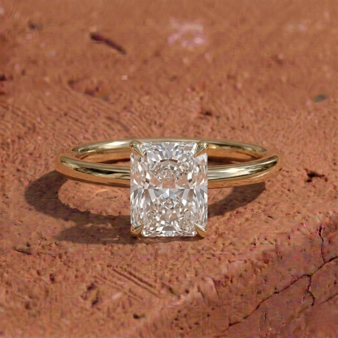 Radiant Cut Lab Grown Diamond Solitaire Engagement Ring