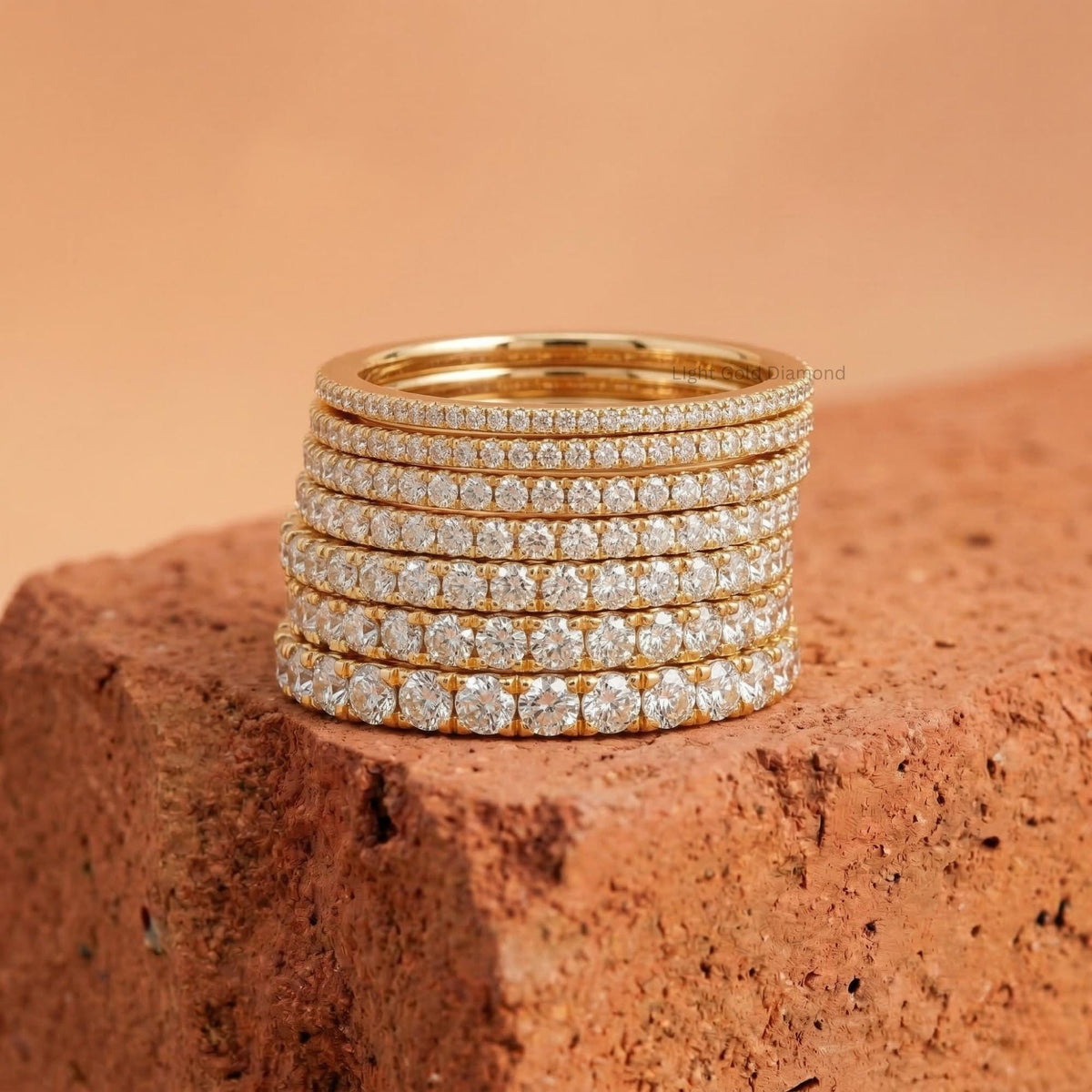 Lab Grown Pave Round Diamond Eternity Band