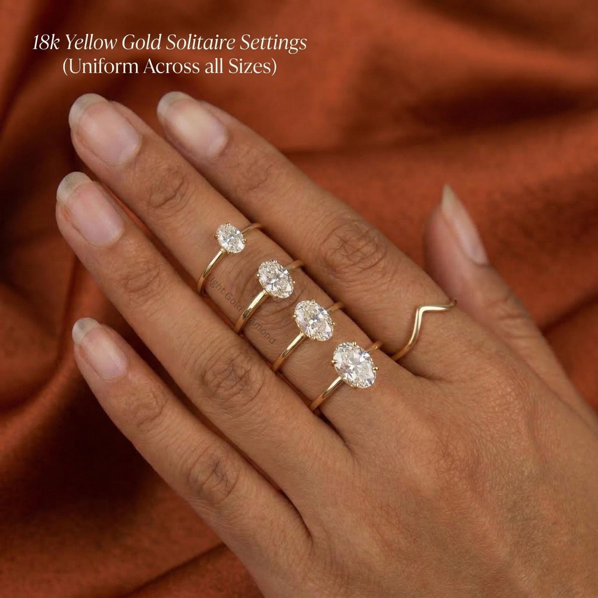 Oval Cut Solitaire Engagement Ring Four Prong for ring 