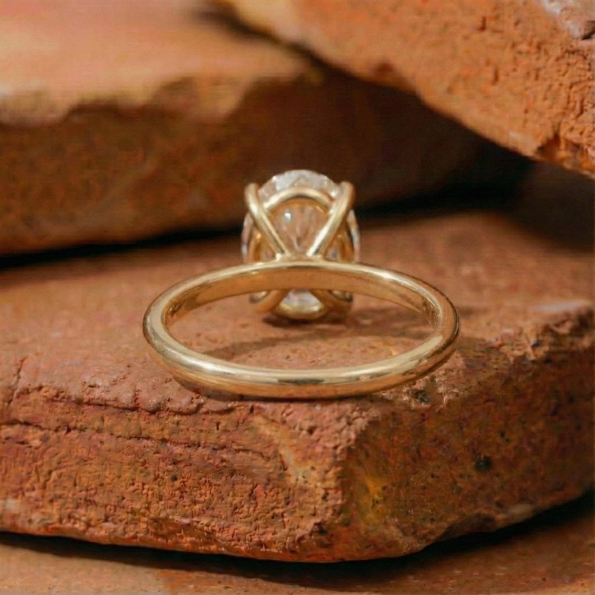 IGI-certified Oval lab-grown diamond solitaire ring