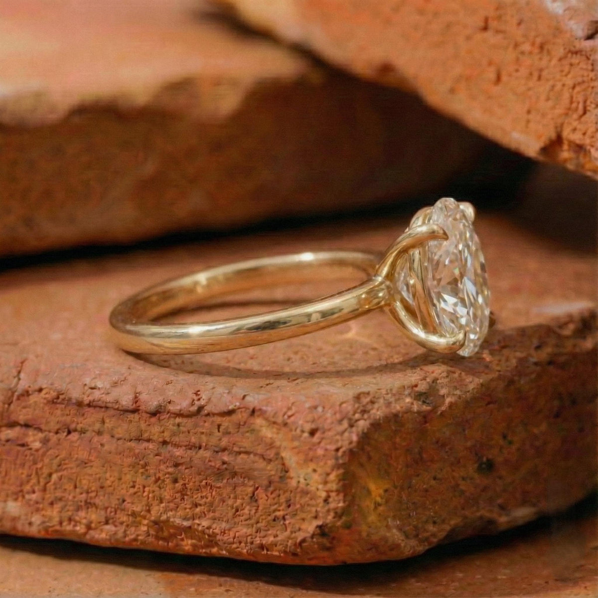 IGI-certified Oval lab-grown diamond solitaire ring