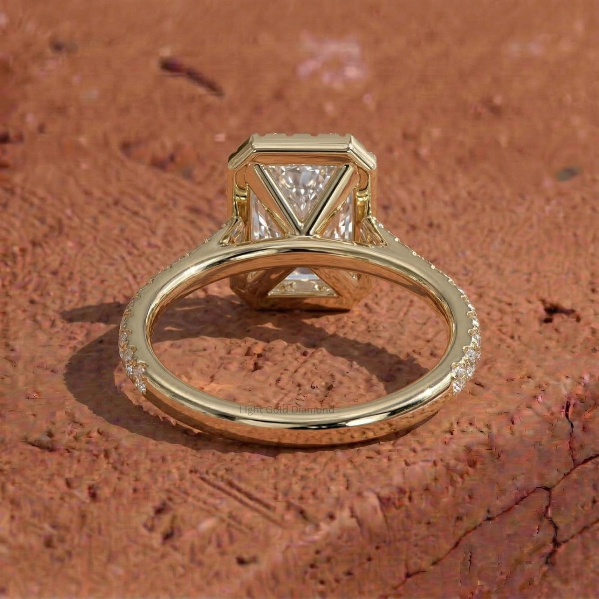 Lab Grown Radiant Diamond Halo Engagement Ring