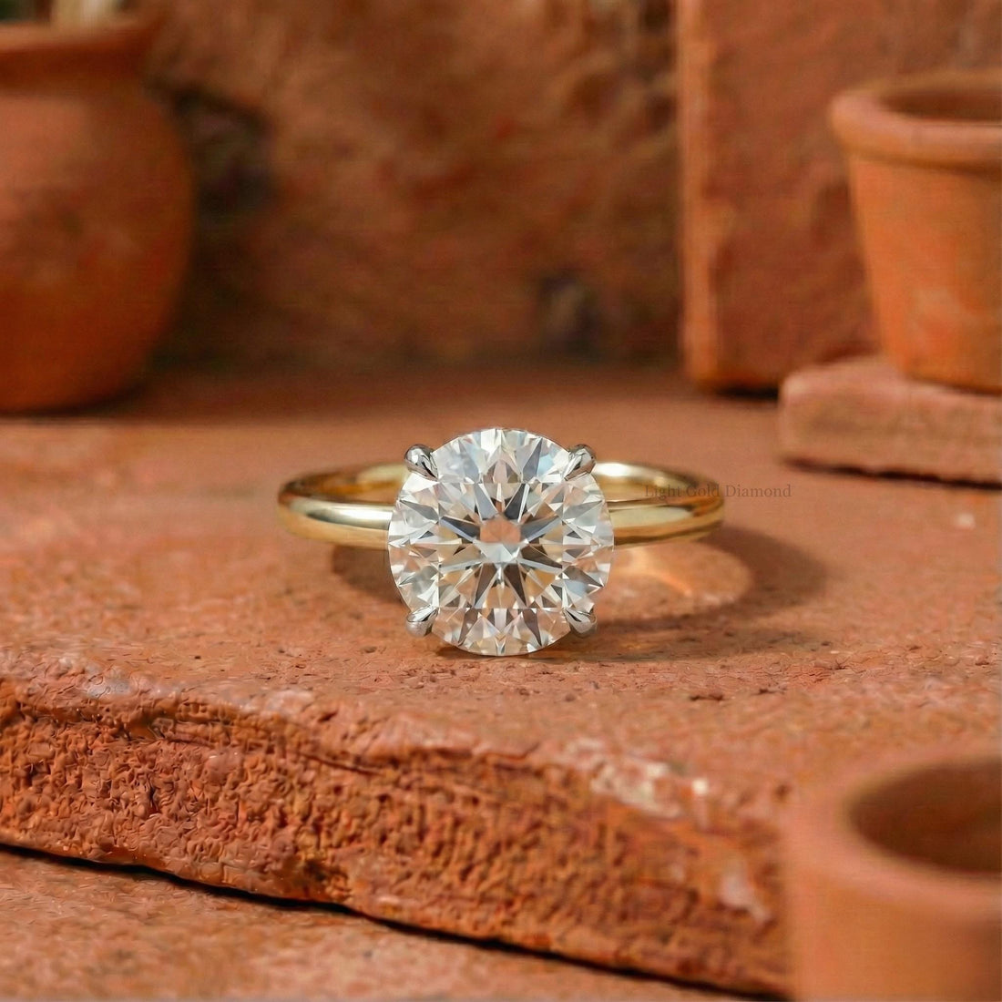 Round Cut Lab-Grown Diamond Solitaire Ring