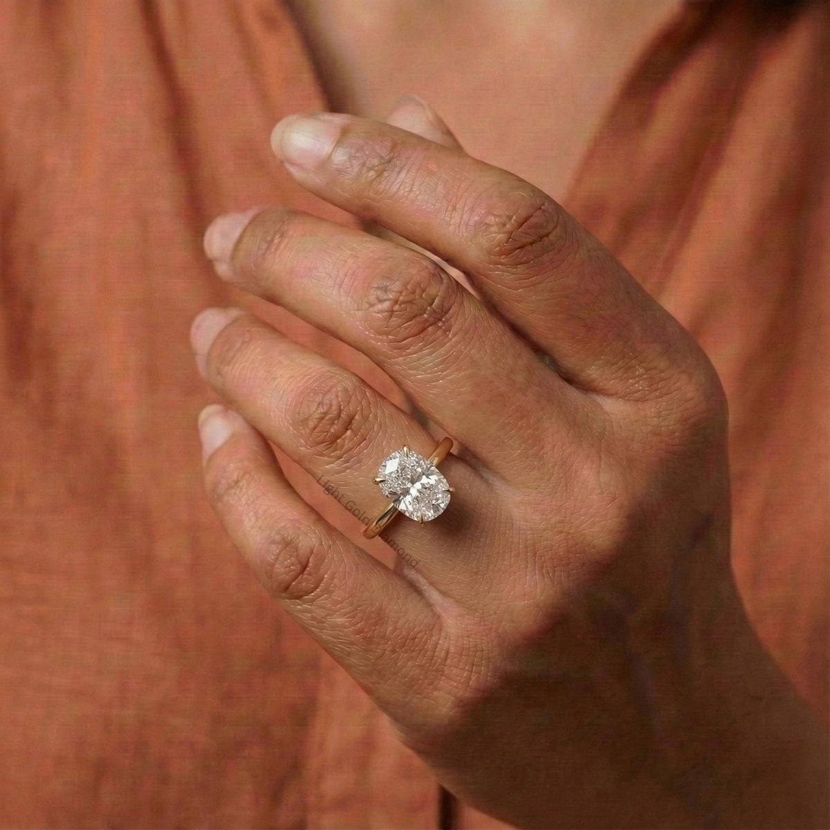 Lab Grown Elongated Cushion Diamond Engagement Ring