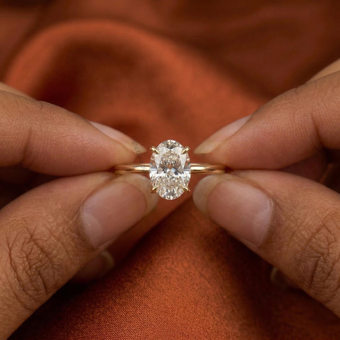 Oval Cut Solitaire Engagement Ring Four Prong