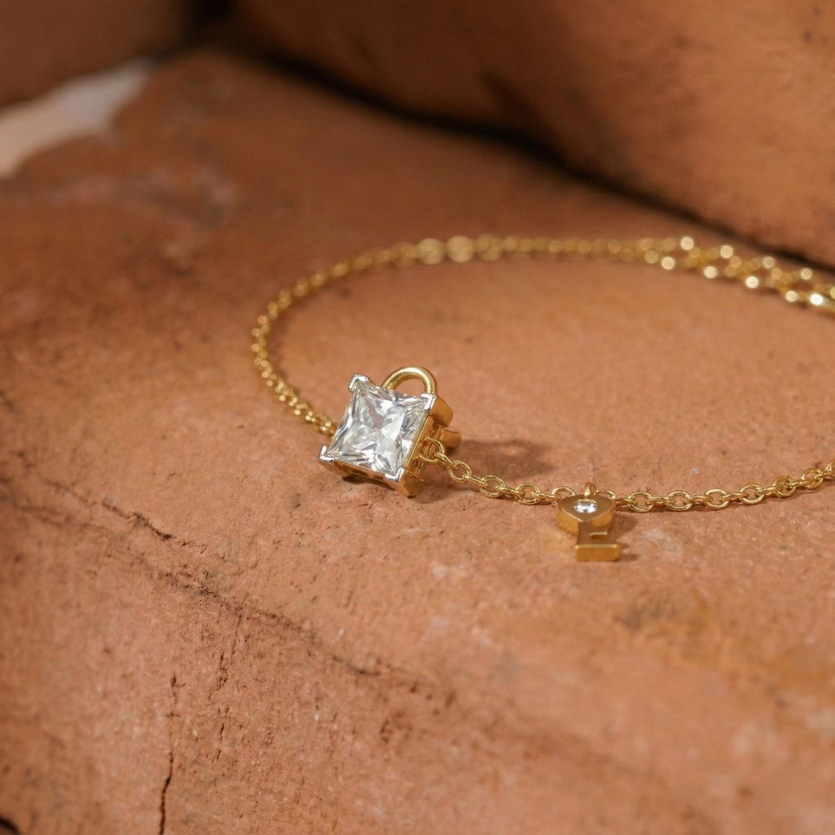 Princess Cut Lab Grown Diamond Bracelet