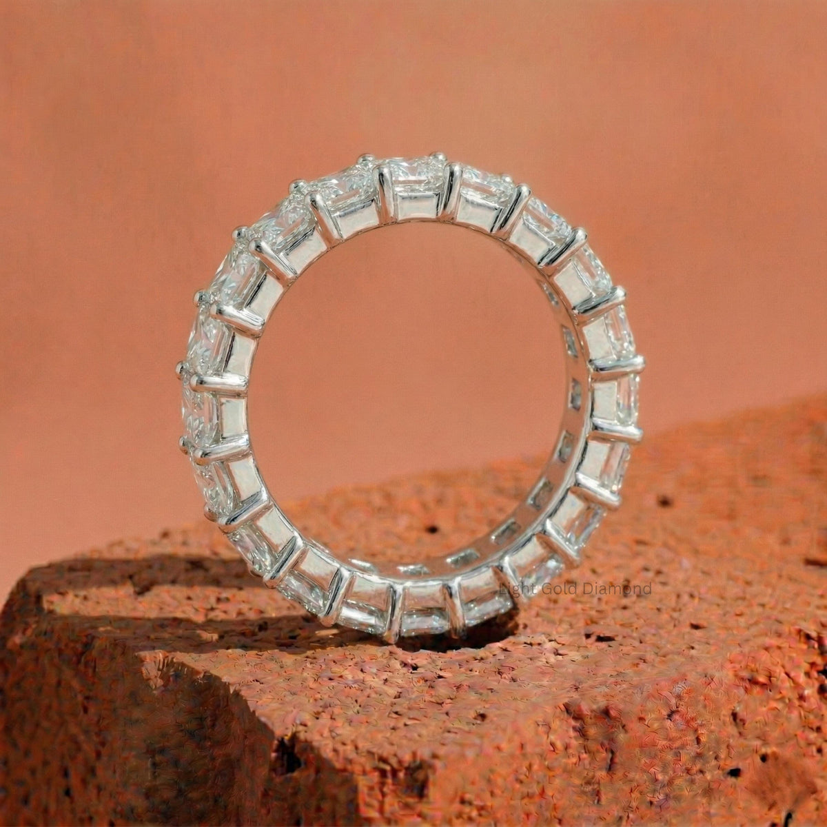 3MM Princess Cut Diamond Eternity Band