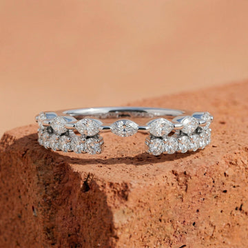 Round & Marquise Cut Diamond Enhancer Ring