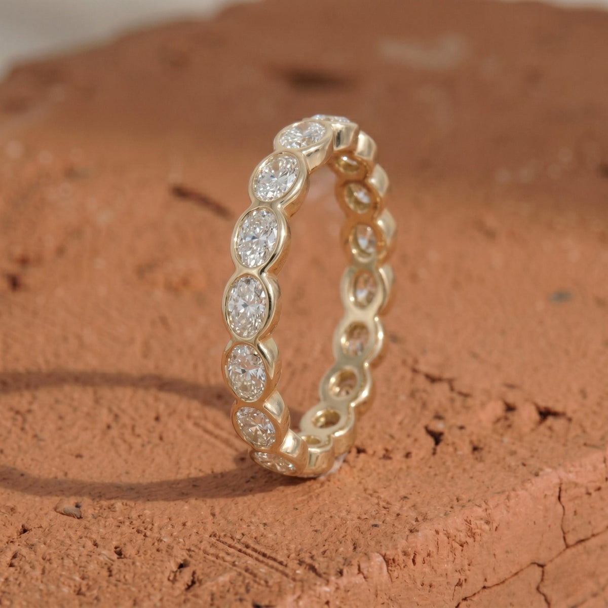 East West Oval Cut Lab Grown Diamond Eternity Band