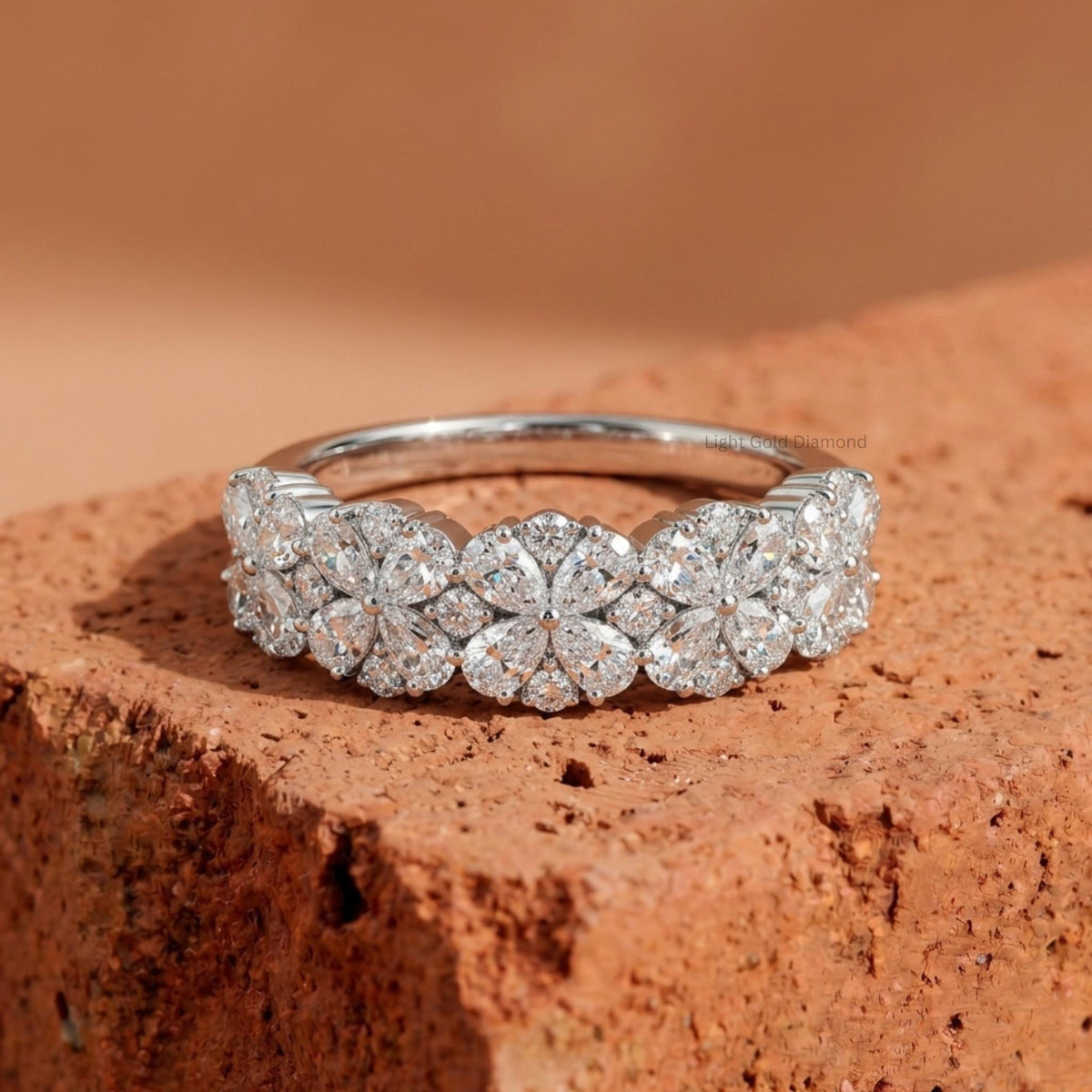 Lab Grown Diamond Nature Inspired Wedding Band