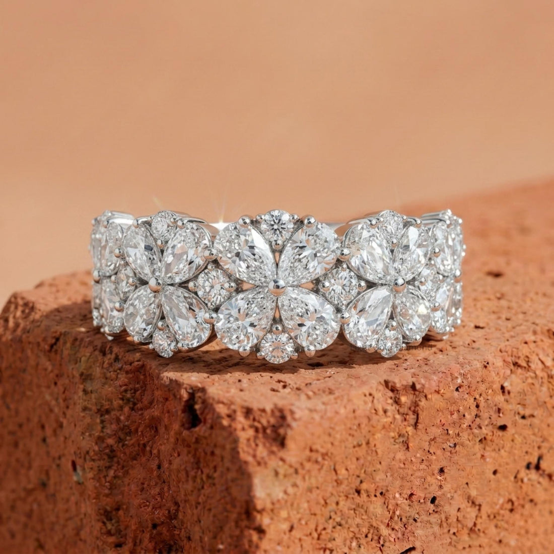 Lab Grown Diamond Nature Inspired Wedding Band
