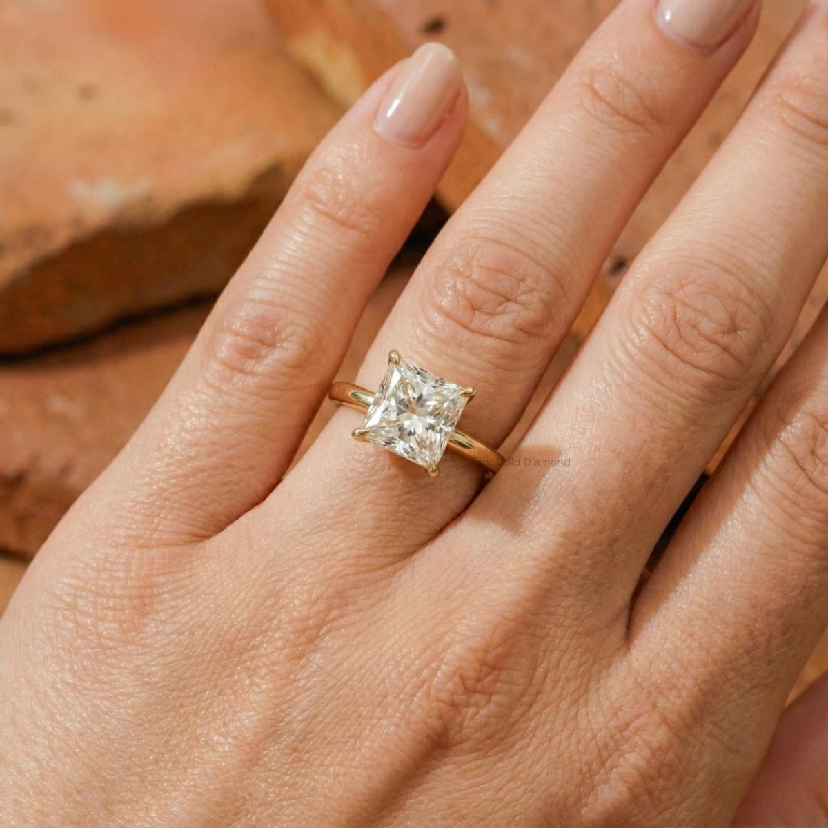 Princess Lab Grown Diamond Solitaire Ring